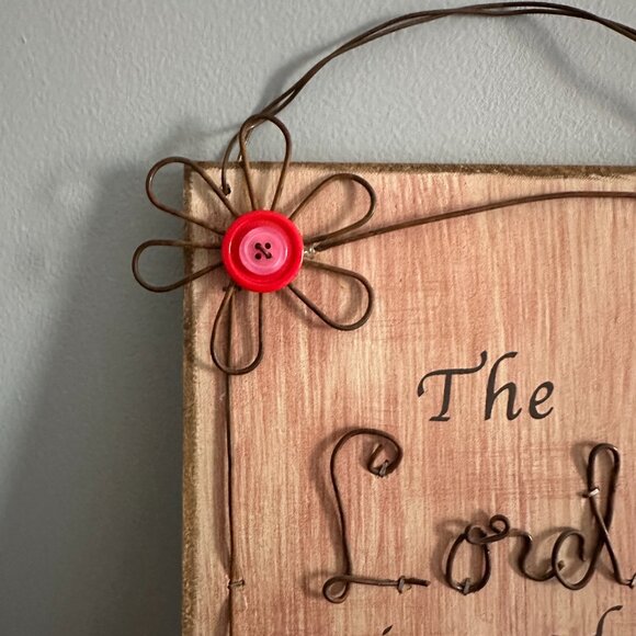 Psalm 100:5 Wood + Metal Wire Decorative Wall Plaque - Picture 3 of 4